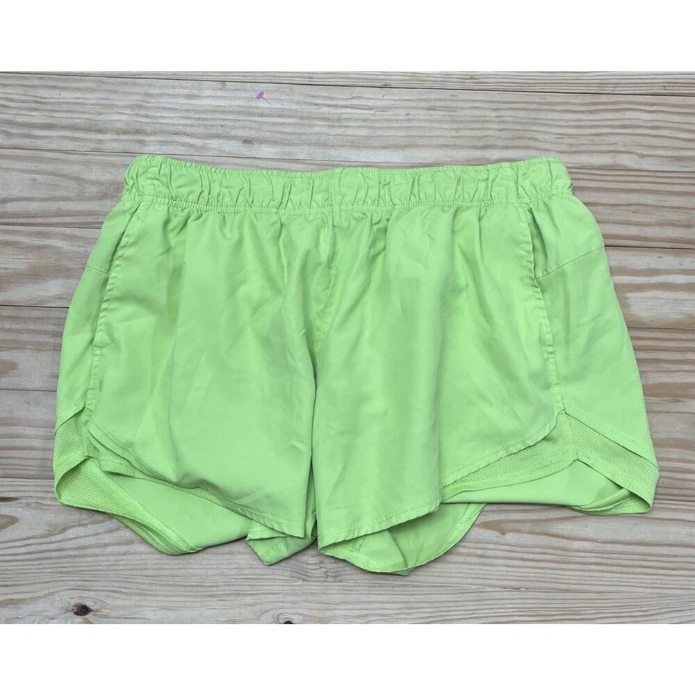 ATHLETIC WORKS Lime Green Lined Active Shorts Elastic Waist Sz XL Polyester